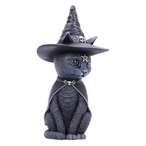 Nemesis Now Purrah Witches Hat Occult Cat Figurine, 13.5cm, Black