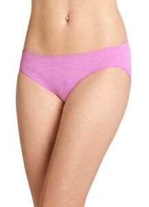 jockey women's underwear smooth & shine seamfree bikini, lavender, 7