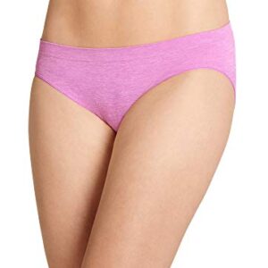 Jockey Women's Underwear Smooth & Shine Seamfree Bikini, Lavender, 7