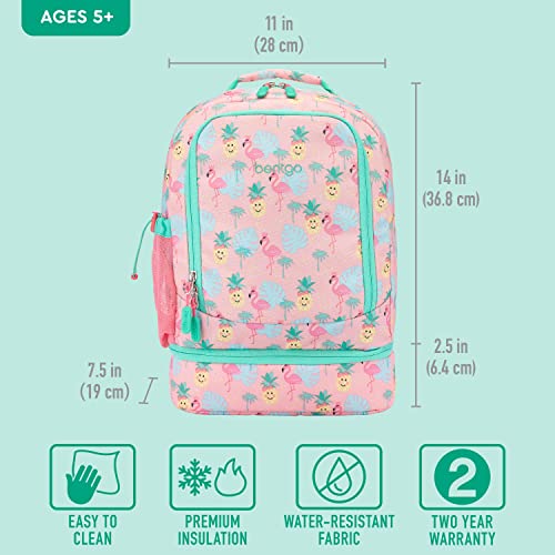 Bentgo Kids 2-in-1 Backpack & Insulated Lunch Bag (Tropical)