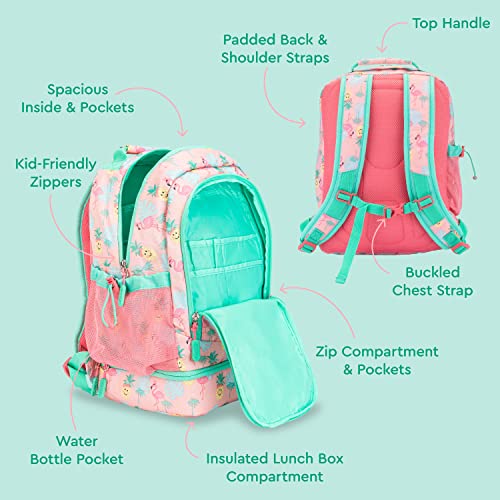 Bentgo Kids 2-in-1 Backpack & Insulated Lunch Bag (Tropical)