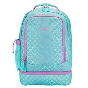 bentgo kids 2-in-1 backpack & insulated lunch bag (mermaid scales)