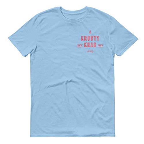 SpongeBob SquarePants The Krusty Krab Fry Cook Adult Short Sleeve T-Shirt - Blue - XL