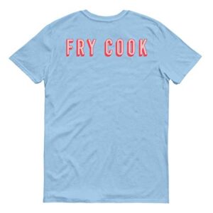 SpongeBob SquarePants The Krusty Krab Fry Cook Adult Short Sleeve T-Shirt - Blue - XL