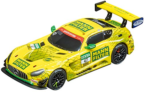 Carrera 64169 Mercedes-AMG GT3 Mann-Filter Team HTP No. 47 1:43 Scale Analog Slot Car Racing Vehicle GO!!! Slot Car Race Tracks