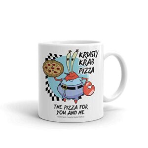 spongebob squarepants the krusty krab pizza white mug - 11 oz