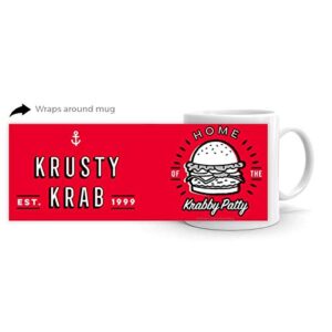 spongebob squarepants the krusty krab est. 1999 white mug white mug