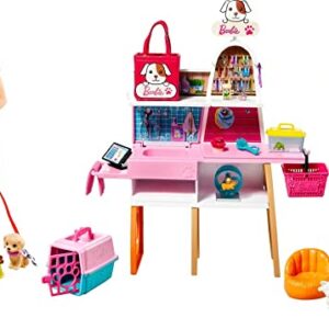 Barbie Doll and Playset, Pet Boutique with 4 Pets, Color-Change Grooming Feature and 20+ Themed Accessories