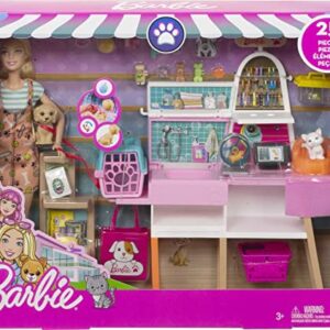 Barbie Doll and Playset, Pet Boutique with 4 Pets, Color-Change Grooming Feature and 20+ Themed Accessories