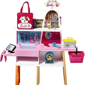 Barbie Doll and Playset, Pet Boutique with 4 Pets, Color-Change Grooming Feature and 20+ Themed Accessories