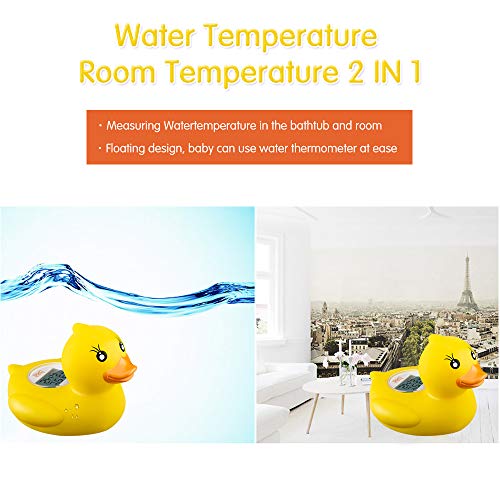 b&h Baby Thermometer, The Infant Baby Bath Floating Toy Safety Temperature Thermometer (Lady Duck)