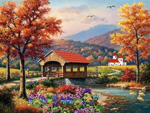 coolstek paint by numbers kits for kids adults beginner, diy acrylic oil painting on canvas,16 x 20 inch autumn fields-without frame