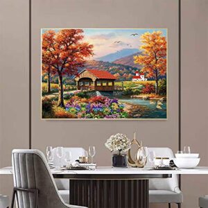 Coolstek Paint by Numbers Kits for Kids Adults Beginner, DIY Acrylic Oil Painting On Canvas,16 x 20 inch Autumn Fields-Without Frame