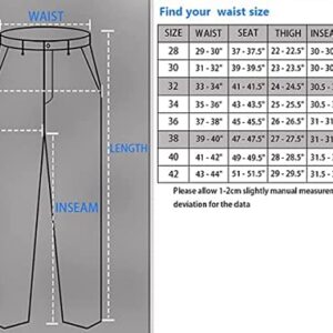 COOSVEN Men Ripped Jeans, Slim Fit Straight Leg, Denim Pants with Holes (Light Blue, 30)