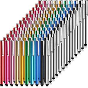130 pieces stylus pens for touch screens slim capacitive stylus universal digital pen compatible with most devices with capacitive touch screen, 10 colors