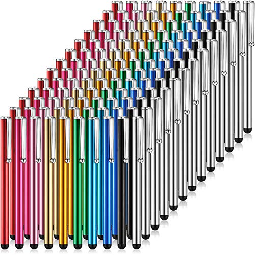 130 Pieces Stylus Pens for Touch Screens Slim Capacitive Stylus Universal Digital Pen Compatible with Most Devices with Capacitive Touch Screen, 10 Colors