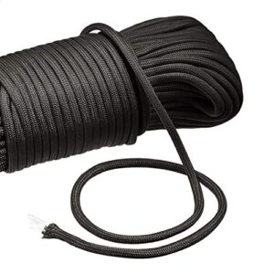 Amazon Basics 550 Type III Paracord, 7-Strand Core, High Strength - 5/32 Inch x 100 Foot (4mm x 30m), Black