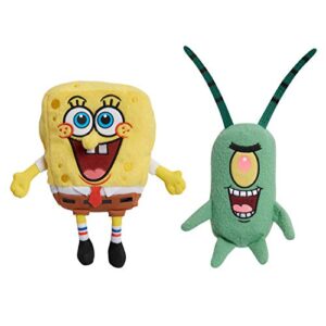 Nickelodeon Spongebob Squarepants 2-Piece Plush Set, 7-Inch Spongebob and 6-Inch Plankton, by Just Play