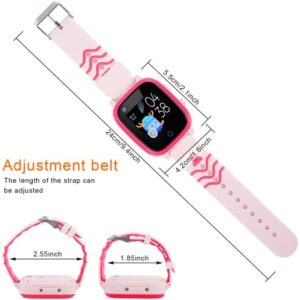 4G Kids SmartWatches, IP67 Waterproof LBS WiFi GPS Tracker Children Smartwatch Phone Call for Boys Girls, Touch Screen Cellphone Video Call Voice Chat Anti-Lost SOS Learning Toy for Kids Gift, Pink