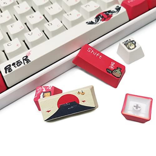 Keycaps PBT Dye Sublimation Upgrade 108 Keycap Set OEM Profile Keycaps Keyset with Puller for Cherry Mx Gateron Kailh Switch Mechanical Keyboard (Izakaya)