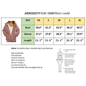 MEROKEETY Womens Winter Long Sleeve Button Sherpa Jacket Coat Casual Warm Fleece