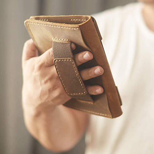 Genuine Leather 2021 Kindle Paperwhite 5 case / 2018 Kindle Paperwhite 4 case (Handmade & Can Not Auto Wake/Sleep) K01-4&5 - Brown