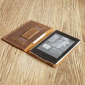 Genuine Leather 2021 Kindle Paperwhite 5 case / 2018 Kindle Paperwhite 4 case (Handmade & Can Not Auto Wake/Sleep) K01-4&5 - Brown