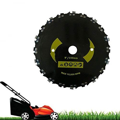 BlueNatHxRPR 9" Chainsaw Brush Cutter Blade 20 Teeth with Adapter Ring for String Trimmer Weed Eater Brush Cutter