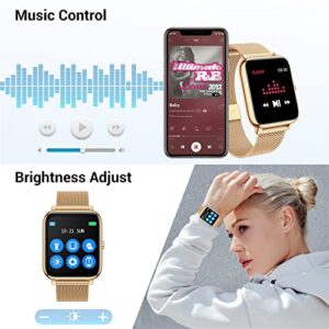 CanMixs Smart Watch for Android Phones iOS Waterproof Smart Watches for Women Men Sports Digital Watch Fitness Tracker Heart Rate Blood Oxygen Sleep Monitor Touch Screen Compatible Samsung iPhone