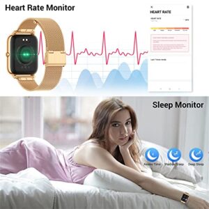 CanMixs Smart Watch for Android Phones iOS Waterproof Smart Watches for Women Men Sports Digital Watch Fitness Tracker Heart Rate Blood Oxygen Sleep Monitor Touch Screen Compatible Samsung iPhone