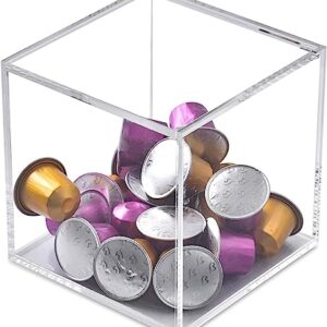 IHAYNER Coffee Pod Holder for Nespresso Capsules Vertuoline Tea Bag Organizer Clear Acrylic Dispenser