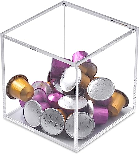 IHAYNER Coffee Pod Holder for Nespresso Capsules Vertuoline Tea Bag Organizer Clear Acrylic Dispenser