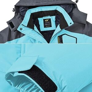 Pdbokew Women's Skiing Snowboarding Jackets Fleece Hood Mountain Snow Coat