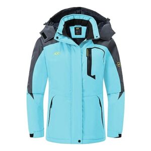 Pdbokew Women's Skiing Snowboarding Jackets Fleece Hood Mountain Snow Coat