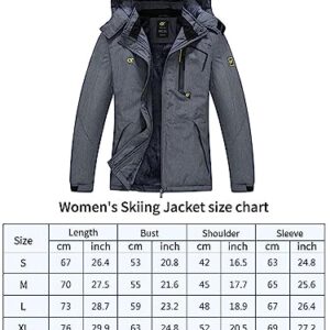 Pdbokew Women's Skiing Snowboarding Jackets Fleece Hood Mountain Snow Coat