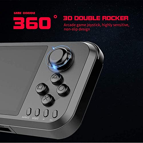 NZYMD Handheld Game Console Portable Video Game Console 4 Inch 10000 Classic Retro Game Console Support Emulator MAME/FC/GB/GBA/GBC/MD/SFC/PS1/N64/PSP/3DS/ATAR 12600/ATARI 7800,Black