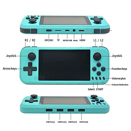 NZYMD Handheld Game Console Portable Video Game Console 4 Inch 10000 Classic Retro Game Console Support Emulator MAME/FC/GB/GBA/GBC/MD/SFC/PS1/N64/PSP/3DS/ATAR 12600/ATARI 7800,Black