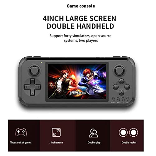 NZYMD Handheld Game Console Portable Video Game Console 4 Inch 10000 Classic Retro Game Console Support Emulator MAME/FC/GB/GBA/GBC/MD/SFC/PS1/N64/PSP/3DS/ATAR 12600/ATARI 7800,Black