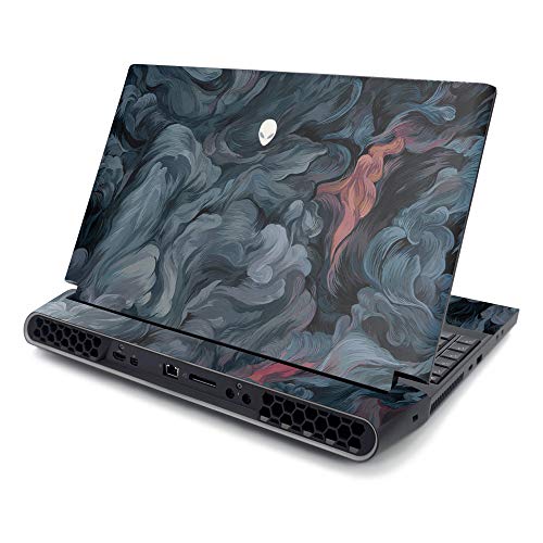 MightySkins Skin for Alienware AREA-51M R2 (2020) - Abstract Black | Protective, Durable, and Unique Vinyl Decal wrap Cover | Easy to Apply, Remove, and Change Styles | Made in The USA