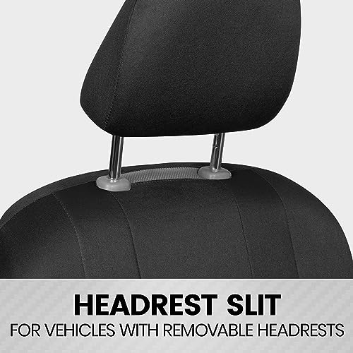 carXS Seat Covers for Cars, Black Two-Tone Car Seat Covers with Matching Back Seat Cover, Made to Fit Most Auto Truck Van SUV, Interior Car Accessories, Car Seat Cover Full Set