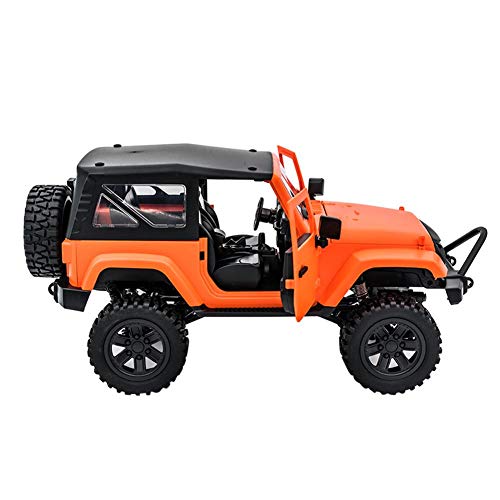 GoolRC f1 rc car, 1/14 Scale 2.4ghz Remote Control car, 4wd 30km/h high Speed Racing car, All terrains Off Road rc Monster Vehicle Truck Crawler with led Light for Kids and Adults (Orange Hardtop)