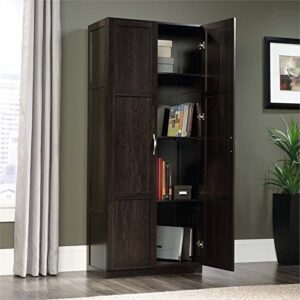 Sauder Homeplus Base Cabinet, Dakota Oak Finish & 419496 Miscellaneous Storage Storage Cabinet, L: 29.375" x W: 16.125" x H: 71.125", Cinnamon Cherry Finish