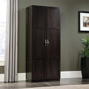 Sauder Homeplus Base Cabinet, Dakota Oak Finish & 419496 Miscellaneous Storage Storage Cabinet, L: 29.375" x W: 16.125" x H: 71.125", Cinnamon Cherry Finish