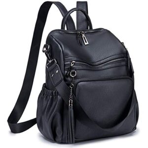 roulens women's fashion backpack purses fashion leather large design ladies college shoulder bags pu leather travel bag