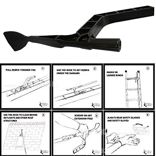 Home Gutter Tool Gutter Cleaning Spoon and Scoop, Threaded Design Roof Gutters Cleaning Tool for Garden, Ditch, Villas, Townhouses