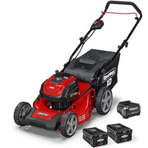 Snapper XD 82V MAX Cordless Electric 19" Push Lawn Mower, Includes Kit of 2 2.0 Batteries and Rapid Charger (Renewed)