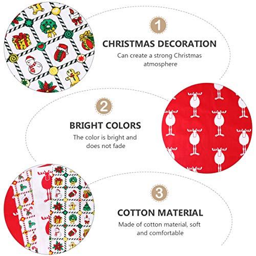 MILISTEN Japanese Fabric 6pcs Christmas Cotton Fabric Quilting Patchwork Bundles Fat Quarters Precut Scraps for Xmas Stocking Wreath Doll Dress Apron Pet Cloth DIY Sewing Craft 25X25CM Facemaks