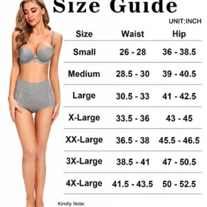 MISSWHO Womens Underwear Cotton High Waisted Panties Soft Tummy Control Calzones De Mujer Briefs For Ladies My Orders Placed By Me Your Recent Delivered (Multipack,Large)