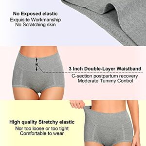 MISSWHO Womens Underwear Cotton High Waisted Panties Soft Tummy Control Calzones De Mujer Briefs For Ladies My Orders Placed By Me Your Recent Delivered (Multipack,Large)