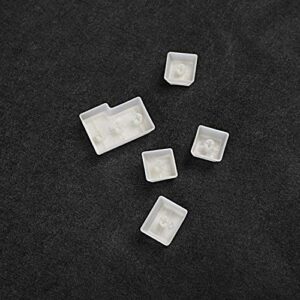 YMDK ANSI ISO PBT Doubleshot Shine Through Pudding Keycaps Suitable for MX Mechanical Keyboard Corsair Razer DK SF KBD75 68 Keychron (White Pudding Full Set)